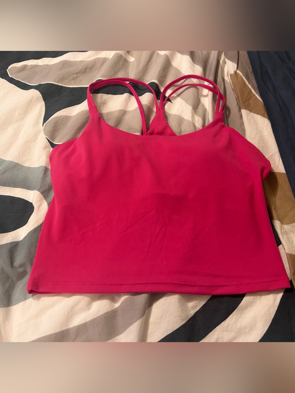 Fabletics Hot Pink Strappy Sports Bra Tank